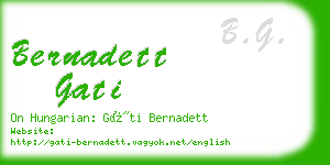 bernadett gati business card